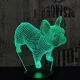 Francia bulldog 3D led lámpa
