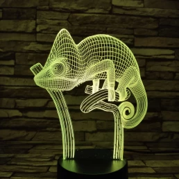 Kaméleon 7 színű 3D led lámpa