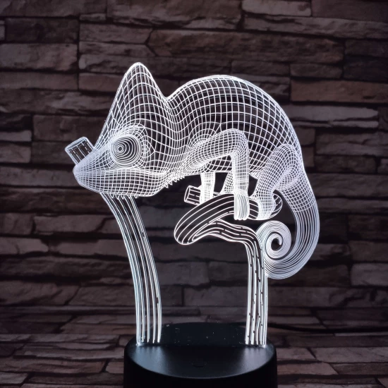 Kaméleon 7 színű 3D led lámpa