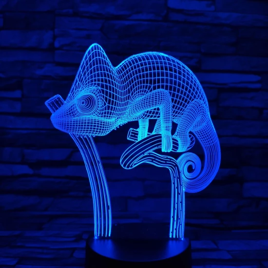 Kaméleon 7 színű 3D led lámpa