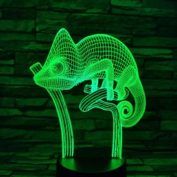 Kaméleon 7 színű 3D led lámpa