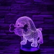 Boxer és a csontja  7 színű  3D led lámpa