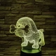 Boxer és a csontja  7 színű  3D led lámpa