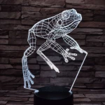 Béka 7 színű 3D led lámpa