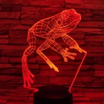 Béka 7 színű 3D led lámpa