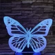 Pillangó repülés 7 színű 3D led lámpa