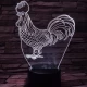 Kakas 7 színű 3D led lámpa