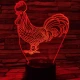 Kakas 7 színű 3D led lámpa