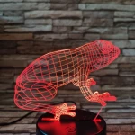 Béka a breki  7 színű 3D led lámpa