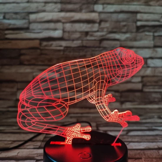 Béka a breki  7 színű 3D led lámpa