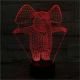 Bébi Elefánt 7 színű 3D led lámpa
