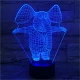 Bébi Elefánt 7 színű 3D led lámpa