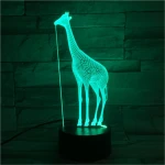 Zsiráf 7 színű 3D led lámpa