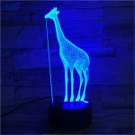 Zsiráf 7 színű 3D led lámpa