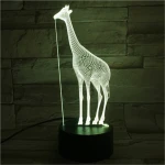 Zsiráf 7 színű 3D led lámpa