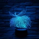 Páva 7 színű 3D led lámpa