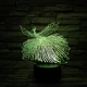 Páva 7 színű 3D led lámpa