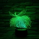 Páva 7 színű 3D led lámpa
