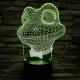 Béka fej 7 színű 3D led lámpa