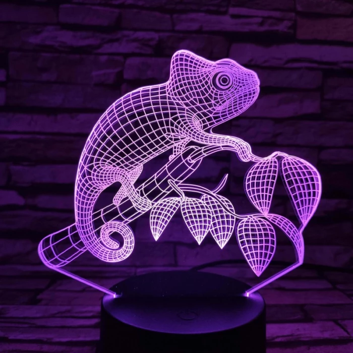 Kaméleon 7 színű 3D led lámpa