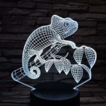 Kaméleon 7 színű 3D led lámpa