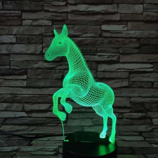 Ágaskodó Ló 3D led lámpa