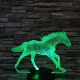 Vágtázó ló 7 színű 3D led lámpa