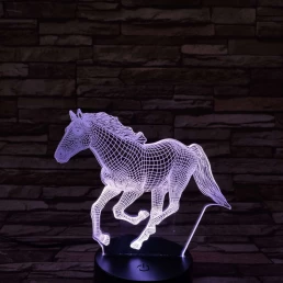 Futó Ló 7 színű 3D led lámpa