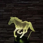 Futó Ló 7 színű 3D led lámpa