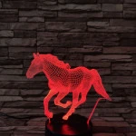 Futó Ló 7 színű 3D led lámpa