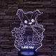 Kiskutya virág 7színű 3D led lámpa