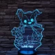 Kiskutya virág 7színű 3D led lámpa