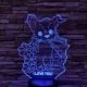 Kiskutya virág 7színű 3D led lámpa