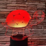 Teknős vidám 7 színű 3D led lámpa