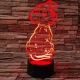 Dalmata kölyök 7színű 3D led lámpa