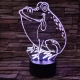 Béka 2 7 színű 3D led lámpa