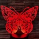 Pillangó 2 7 színű 3D led lámpa 