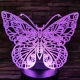 Pillangó 2 7 színű 3D led lámpa 