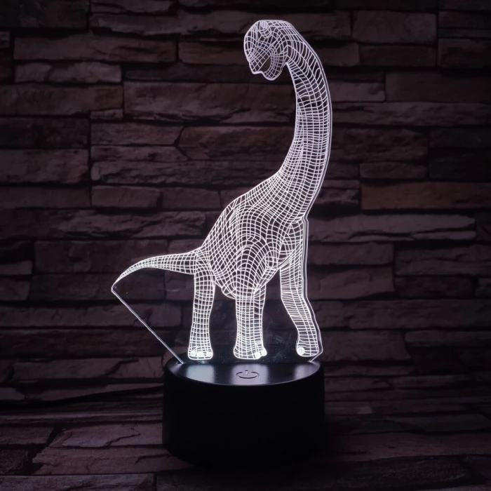Brachiosaurus 7 színű 3D led lámpa