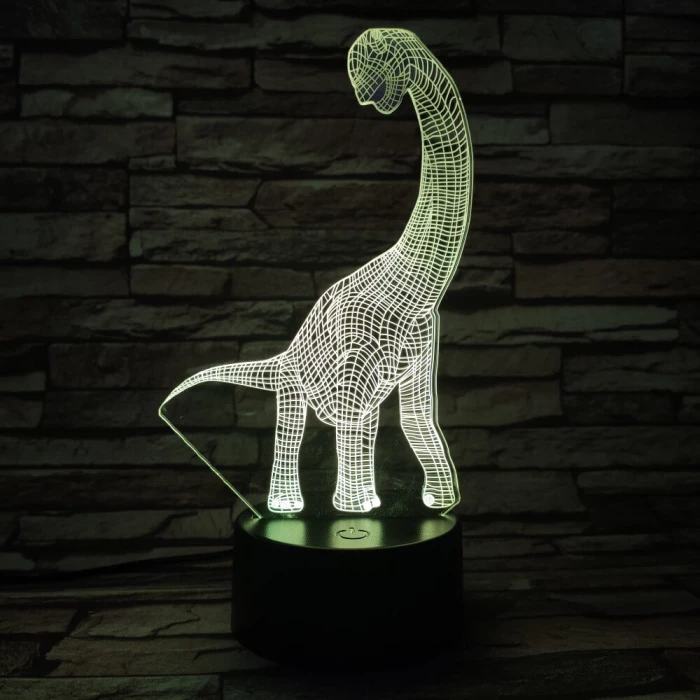 Brachiosaurus 7 színű 3D led lámpa