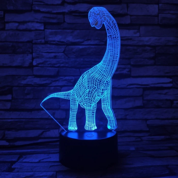 Brachiosaurus 7 színű 3D led lámpa