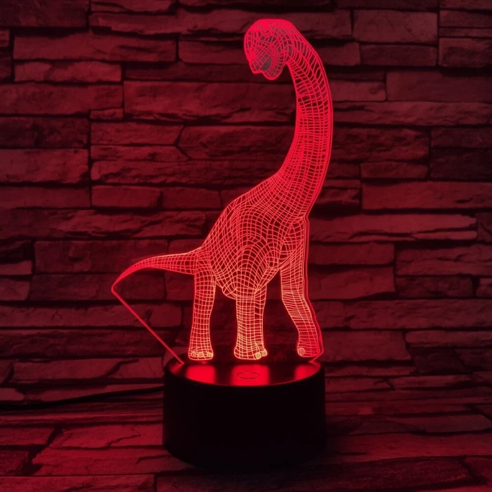 Brachiosaurus 7 színű 3D led lámpa
