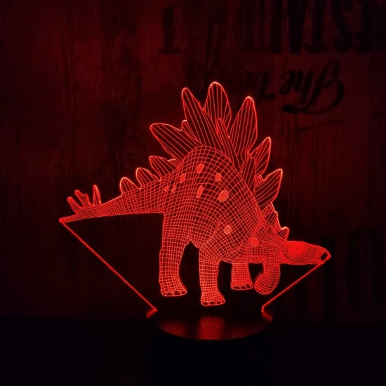 Stegosaurus 5 7 színű 3D led lámpa