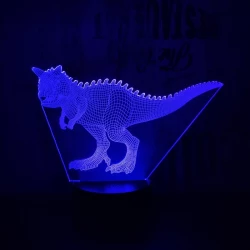 Carnotaurus  7 színű 3D led lámpa