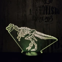 Dinó csontváz 7 színű 3D led lámpa