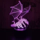 Sárkány 4 7 színű 3D led lámpa