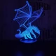 Sárkány 4 7 színű 3D led lámpa