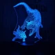 Carnotaurus vadászik  7 színű 3D led lámpa