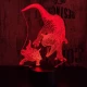 Carnotaurus vadászik  7 színű 3D led lámpa