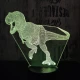 T-Rex 6 7 színű 3D led lámpa